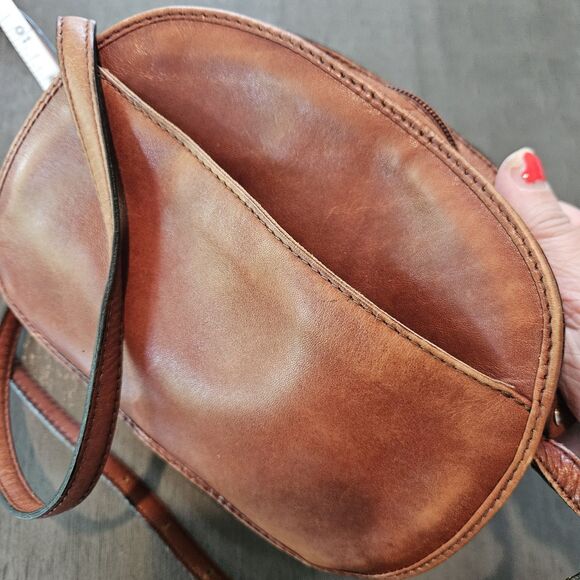 Etienne Aigner Woven Leather Bucket Crossbody Bag Brown Vintage 90s Boho Rare - Picture 7 of 10